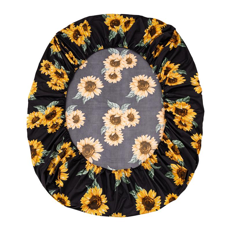 4pcsSunflowers Bed Sheet Set Floral Print Bed Sheets Yellow Flowers Pattern Sheets Sunflowers Oil Painting Sheet Set for Adults