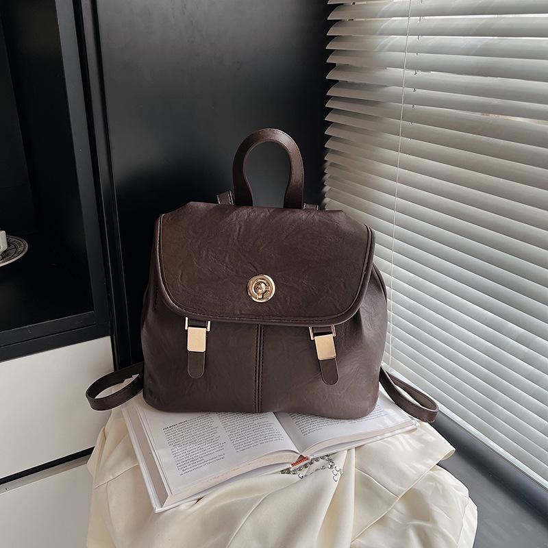 

Bags Women s Shoulder Bags French Portable Large Capacity Students Class Commuter Backpacks American Motorcycle Backpacks