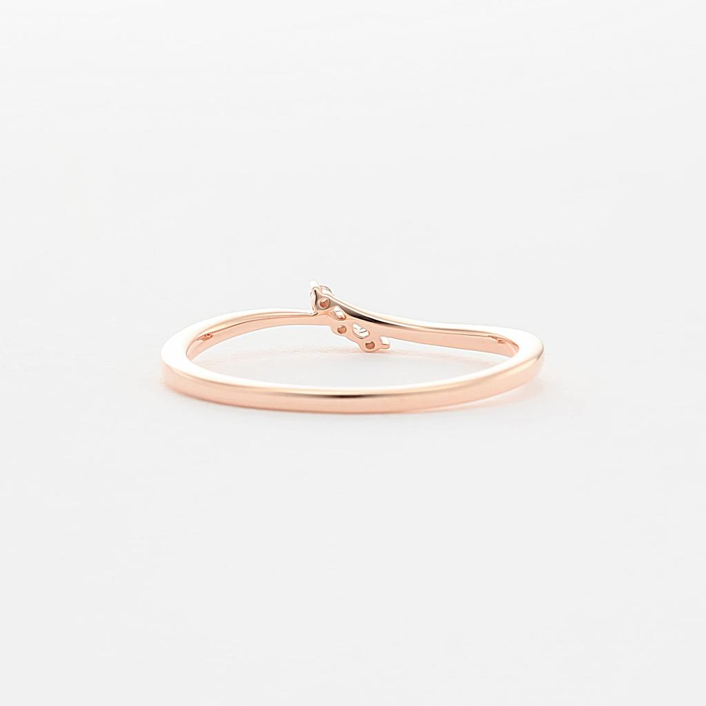 ESTELLE Official 10K Pink Gold with Size Women's Ring, Diamonds, 9, 0130-2961-0029-0009