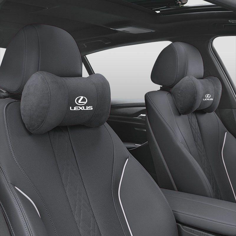 Car Seat Headrest Suede Neck Pillow For Lexus RX330 IS250 Ct200h ES300h RX350 IS300h Car Interior Removable Washable Headrest