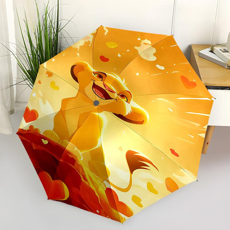 

Lion King, Simba Themed Automatic Opening and Closing Umbrella, Brightly Colored 8-rib Portable Umbrella, Suitable for Men and Women, A Perfect Gift f