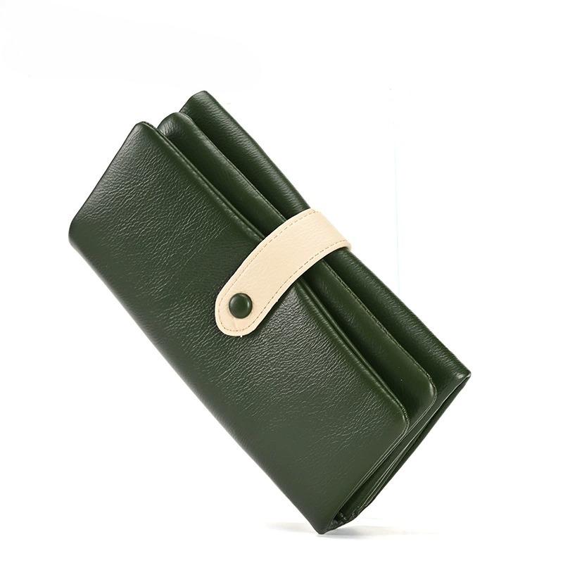 Soft Leather Women Wallet Clutch High Quality Triple Fold Money Large Capacity Female Purse Card Holder