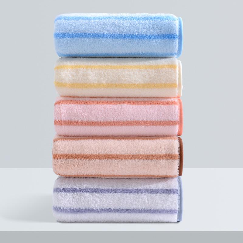 Coral Fleece Face Towel Set: 5-Pack, Skin-Friendly, Absorbent, Thicker for Home & Gift Use