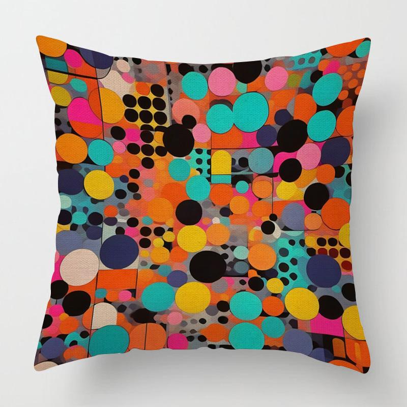 Abstract Geometric Pillowcase 18x 18 Inch Machine Washable Four Seasons Universal Home Decorative Cushion Cover 45x45cm