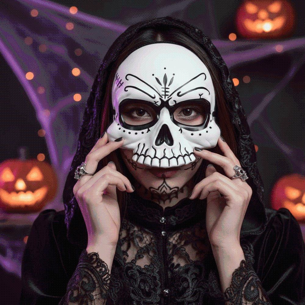 Lightweight Halloween Skull Mask Comfortable Fit Skeleton Party Prop Festival Parade