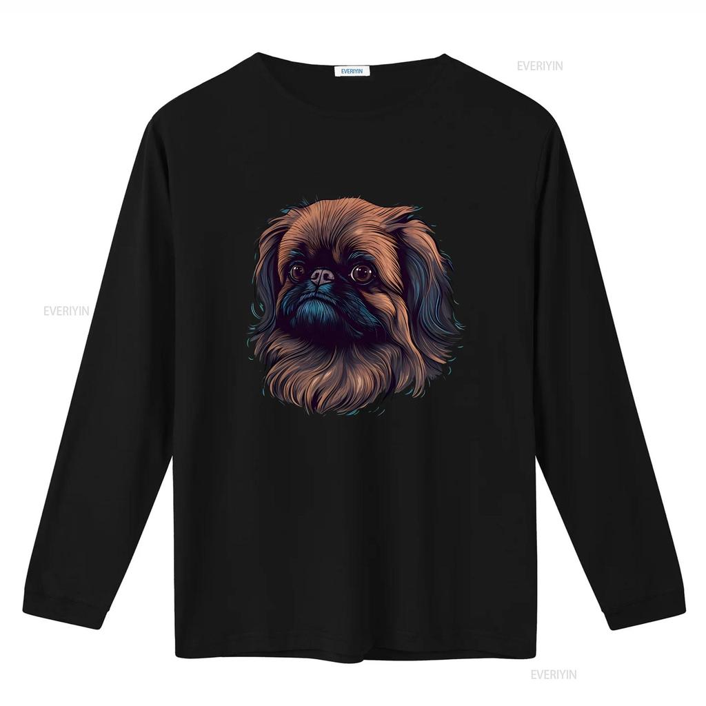 Pekingese T Shirt Lion Dog Mom Dad Owner  Vintage Washed Streetwear Comfortable Breathable Slightly Homme Stylish