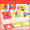 Wooden Puzzle Game For Kids With Colorful Blocks For Brain Development And Family Play