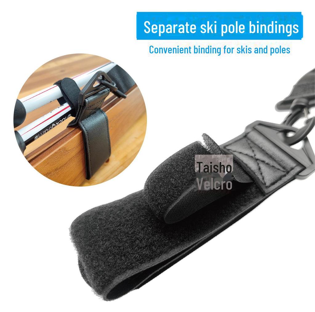 Adjustable Leather Hand-Held Ski & Snowboard Bindings with Straps