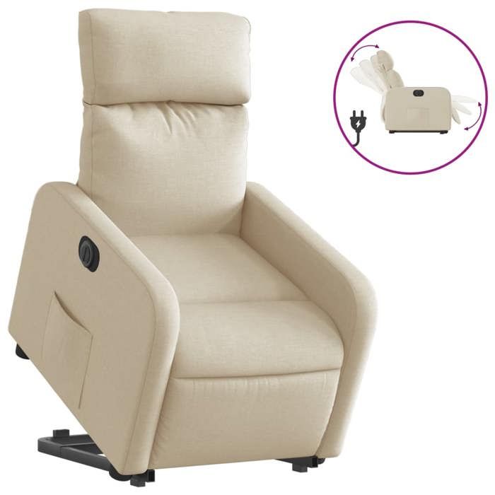 VidaXL Fauteuil Inclinable Électrique, Chaise de Relaxation avec Dossier et Repose-pied Réglables, Siège de Salon Salle de 3206725