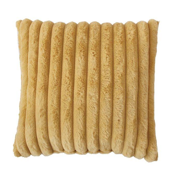 Coussin a poil 40 x 40 cm cottele jaune