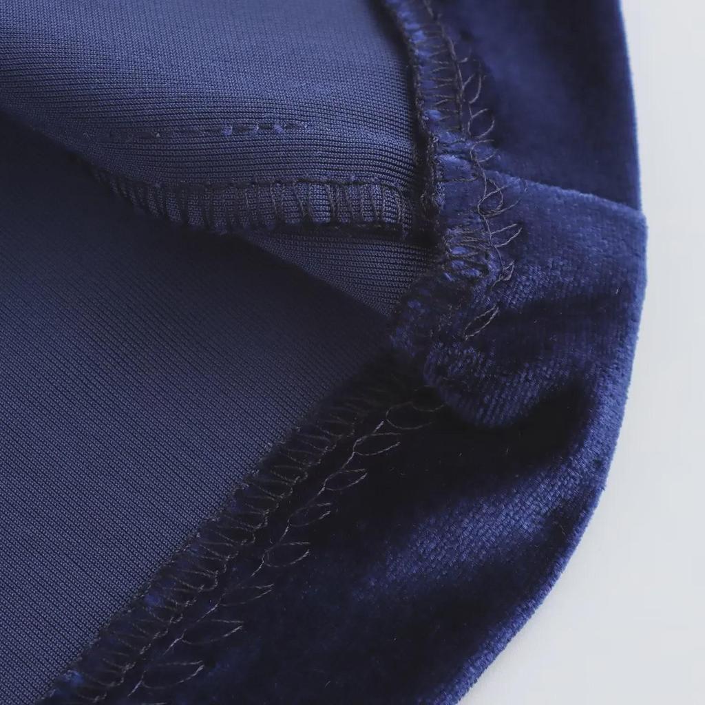 Velvet Bow-Decorated Sleeveless Slim Dress - European & American Style 9388072