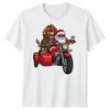 Santa Claus Reindeer Motorcycle Christmas Holiday Unisexs TShirt Gift