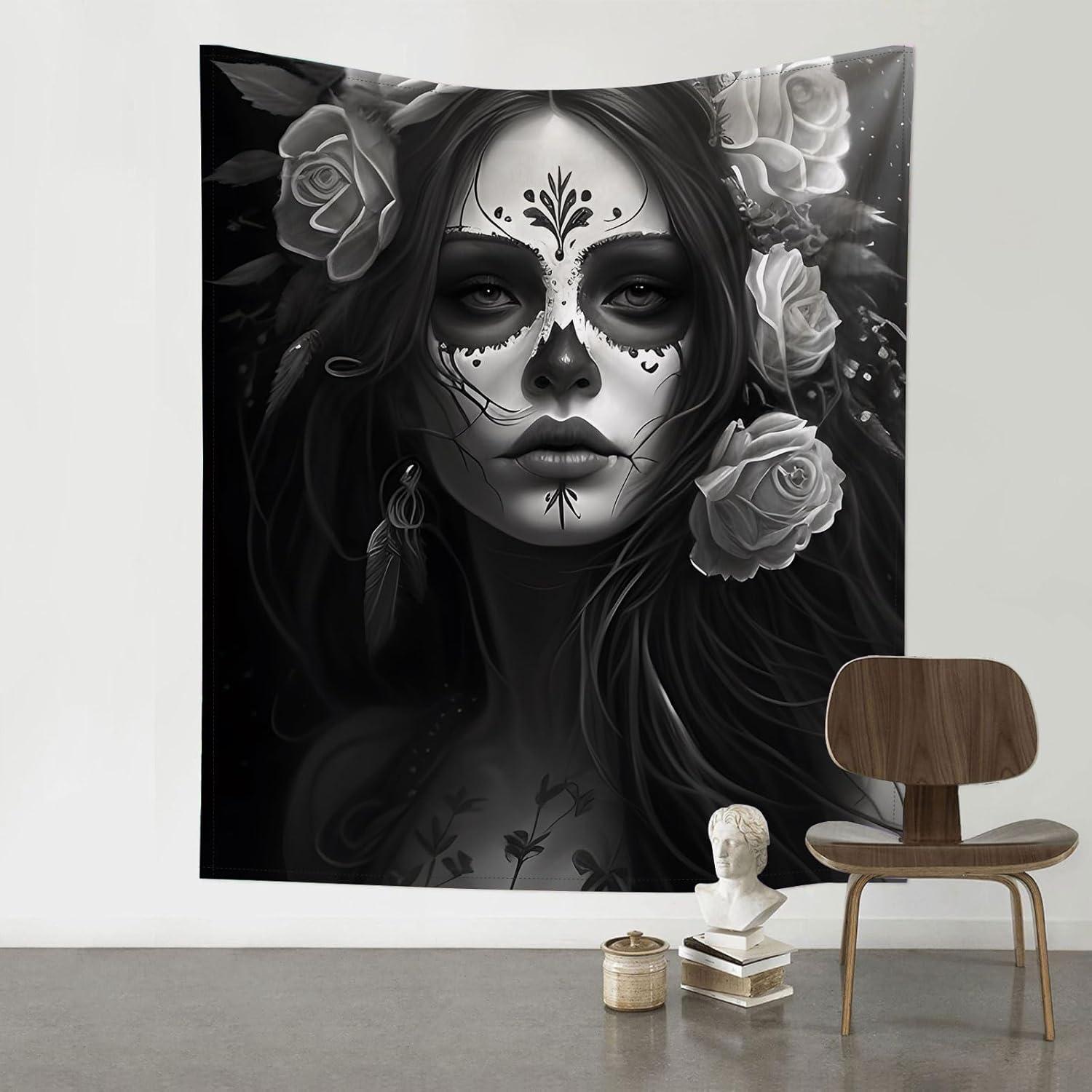 Tapestry fehuueoi day of the dead 75x100