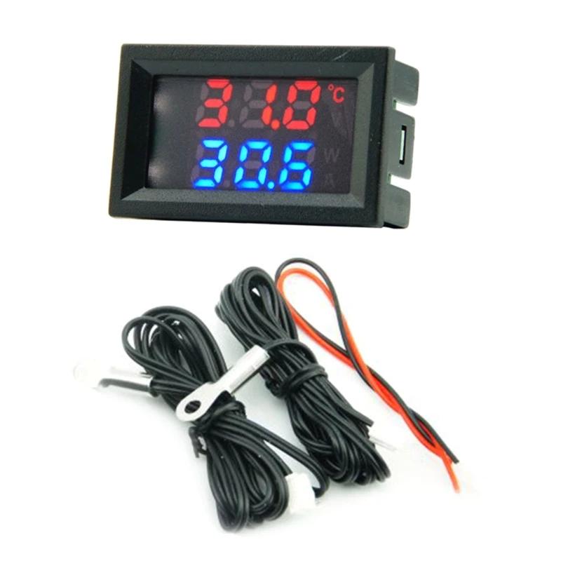 1pc Mini Direct Current 4-28V Digital Thermometer Double Display Detectors Snowmobile Candle Temperature Car Thermom