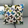 Colorful Butterfly Cartoon Insect Animal Digital Printing Short Plush Pillow Covers For Car Sofa Office Cushion Cover Home Goods