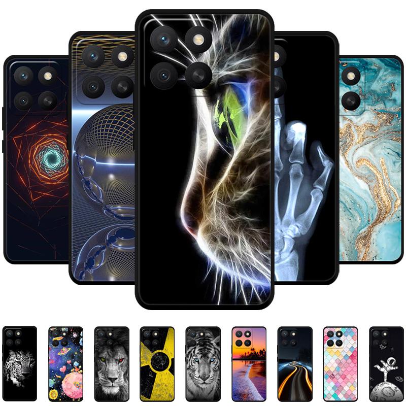 For Honor X8c Phone Case For Honor X8c Shockproof Shell ABR-LX1 6.7" Luxury Pattern Painted Soft Silicone Protection Back Cover