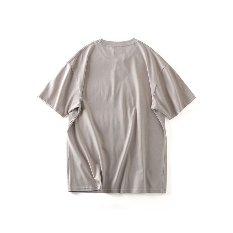 American Retro Heavy Weight Pure Cotton Short Sleeve T-Shirt Men 2024 New Arrival Trendy Base Shirt Export Export Cotton T-shirt