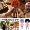 Poupée Patate Douce Mini 14cm Avec Yeux 3D Mignonne Simulation Plastique Figure Jouet Corps Pour Vêtements Diy Sac d'École Porte-clés Pendentif