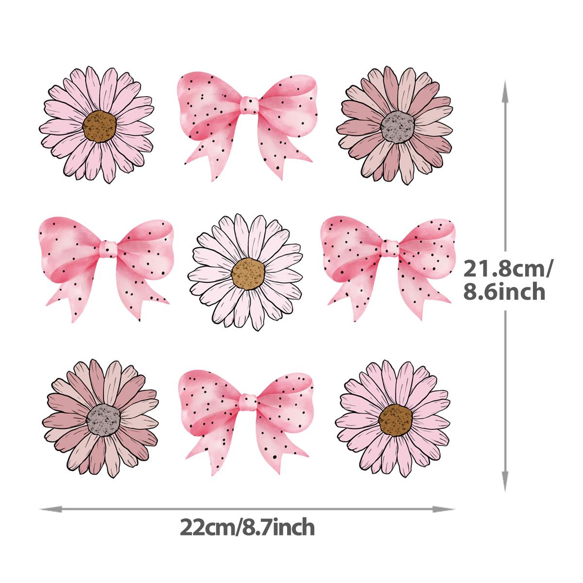 

9 шт./компл. Цветы Термопереводные Наклейки Легко Вырезать Наклейки Для Одежды Толстовки Термопресс Аппликация Сделай Сам Футболка Утюгом На Заплатки