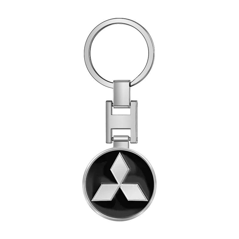 Car Keychain Car Emblem Gift With Key Ring Auto Accessories For Mitsubishi ASX Lancer Pajero Outlander L200 EVO Lancer EX