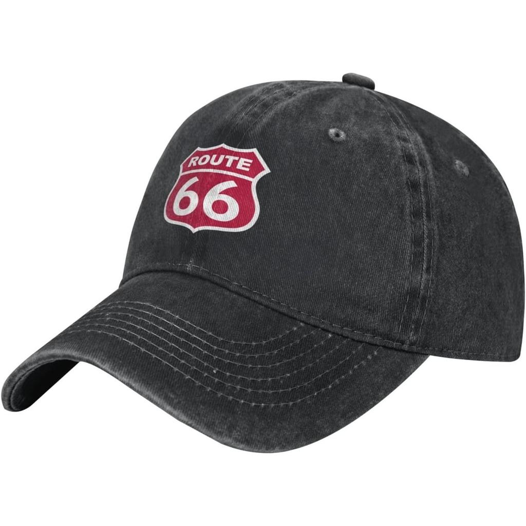 Route Baseball Cap Washed Cotton Dad Hat Low Profile Adjustable Unisex Sun Protection