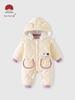 Cozy Quilted Cotton Baby Onesie for Autumn/Winter - Warm, Thickened Newborn Jumpsuit for Outdoor Play and Crawling.