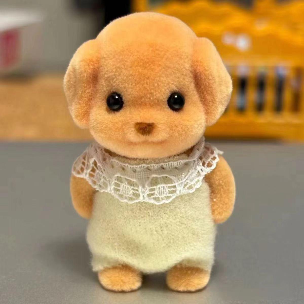 

Physical Activity Forest Family Flocking Animal Poodles in Groups of Furry Figurines Dog Models Home Decoration Ornaments