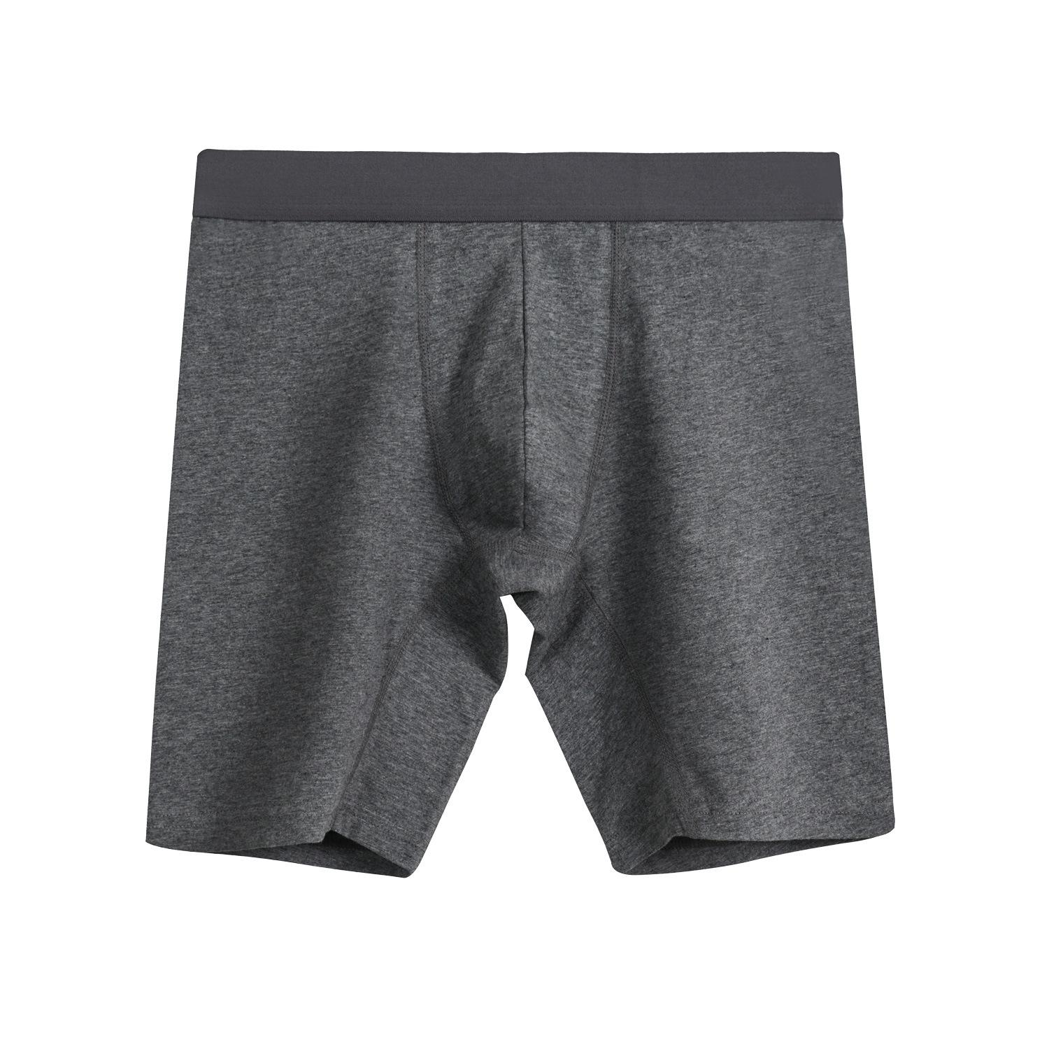 

Мужские трусы-боксеры с длинными штанинами, хлопковое нижнее белье, шорты, мужские трусы, трусики под одежду, подшорты L XL 2XL 3XL 4XL 5XL 6XL XXL темно серый