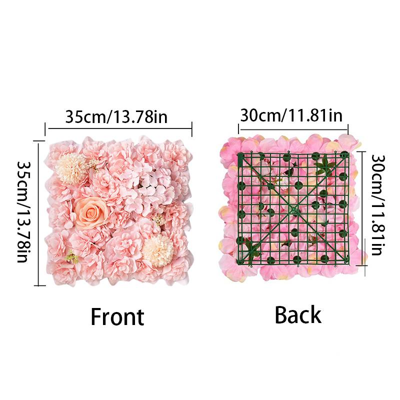 Shop Window Flowers Wall Panels Decor Artificial Flower Wall 3D Silk Rose Flowers