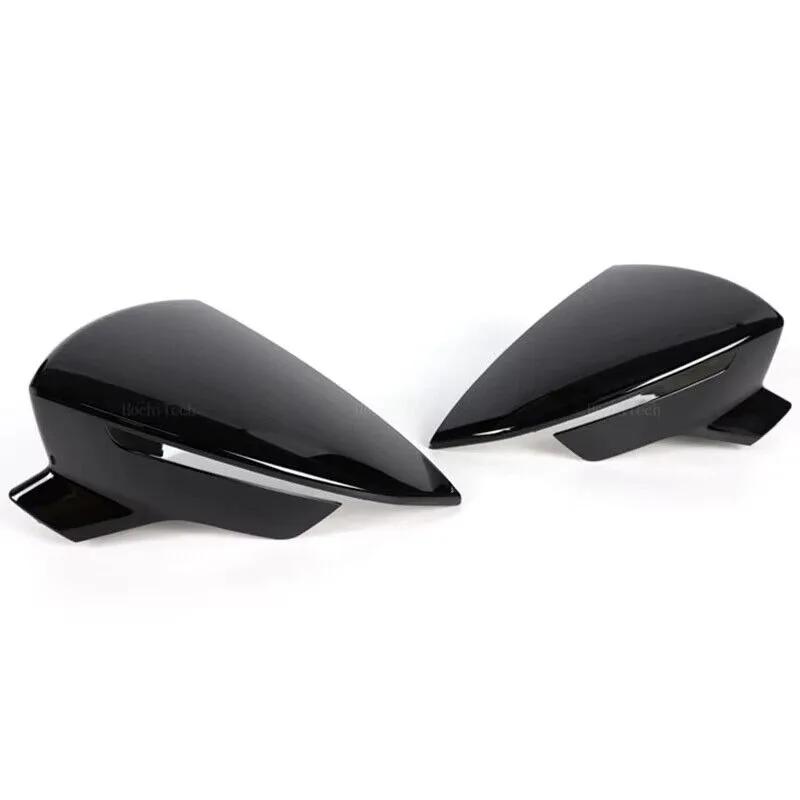 

For SEAT LEON MK3 5F 2012-2020 IBIZA MK5 2017-2025 Replace Rearview Side Mirror Cover Wing Cap Exterior Door Rear View Case Trim чёрный