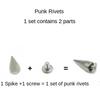 80 Sets Mixed Size Clothes Spikes Kit DIY Decoration Cone Screw Punk Rivet  Leather Craft