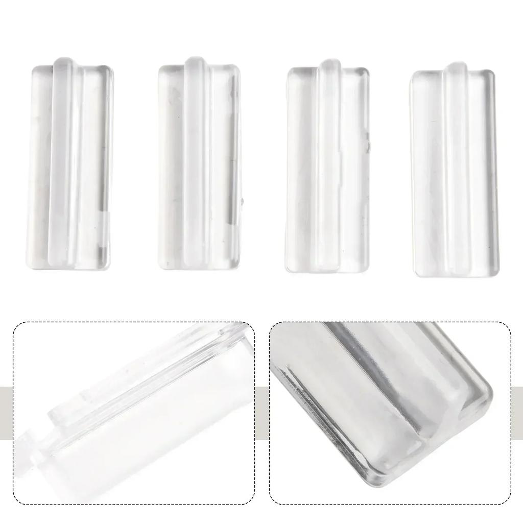 Transparent Push Pull Handles Set of 4 Ergonomic Designs for Cabinets Drawers and Other Furniture Applications