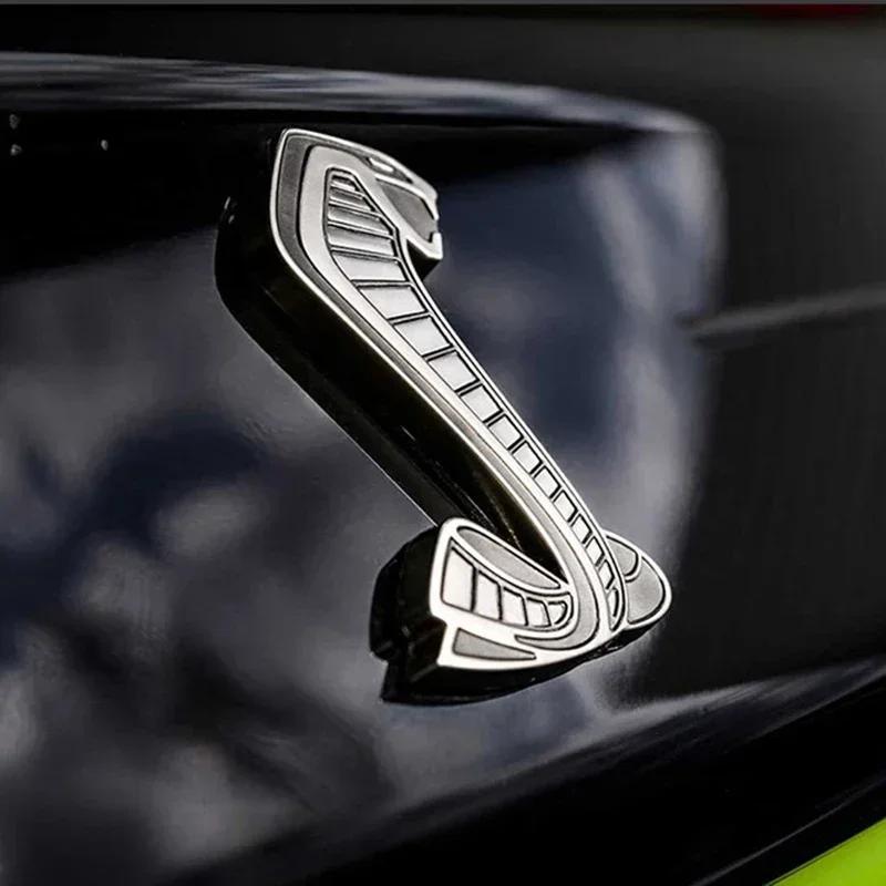 Metal Car Front Grille Emblem for Ford Shelby GT500 Mustang Fiesta Focus Mondeo Kuga Ranger Explorer Rear Trunk Badge Sticker