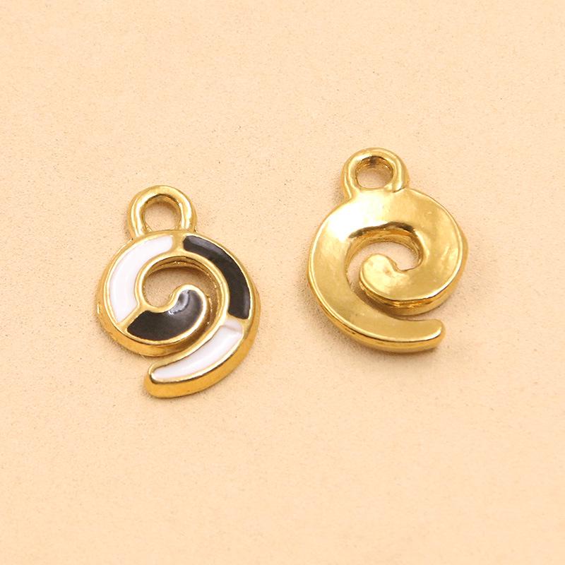 Two Styles: Stainless Steel Enamel Mosquito Coil Pendant for DIY Earrings & Necklaces