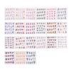 50 Ark Nail Art Overføringsklistremerker 3D Blomsterdesign Manikyr Tips Dekal Dekor