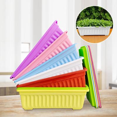 Obdélník Dlouhý květináč Plastové zahuštěné květináče Nádvoří Balkon Výsadba zeleniny Velkoobchod zahradnických květináčů