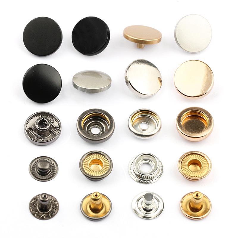 Metal Snap Buttons for Clothing: No-Sew Hidden Snap Accessories for Jackets, Studs, and Mother-Child Buttons.