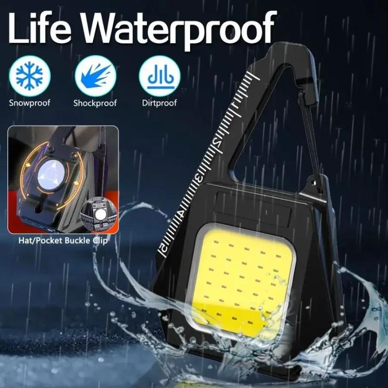 Super Jasna COB Brelok Światło Robocze Akumulatorowe Brelok Latarki Światło ze Skalą Wielofunkcyjne Światło Kieszonkowe Awaryjne