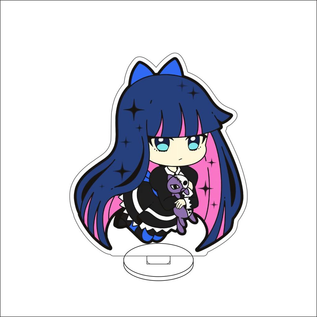 10CM Anime Panty  Stocking with Garterbelt Figure Stand Model Panty Anarchy/Stocking Anarchy Cute Desk Decor Standing Sign Gifts