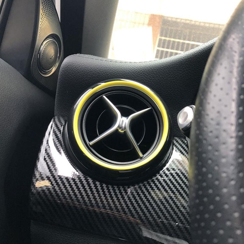 5Pcs Air Conditioning Vent Outlet Cover Trim Sticker Red for Mercedes Benz A B CLA GLA Class W176 W246