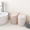 Small Desktop Waste Bin with Lid To Send Trash Bag Student Dormitory Bedroom Ins Wind Cute Pen Holder Office Household Plastic Trash Can