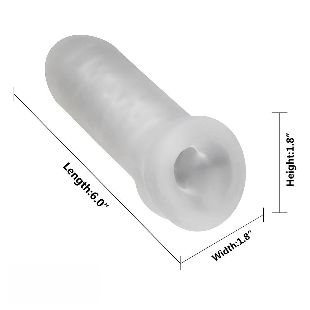Super Soft Penis Sleeve 16cm Thickened Penis Enlargement Extender Condom Sex Toys for Men Delay Times Sex Products