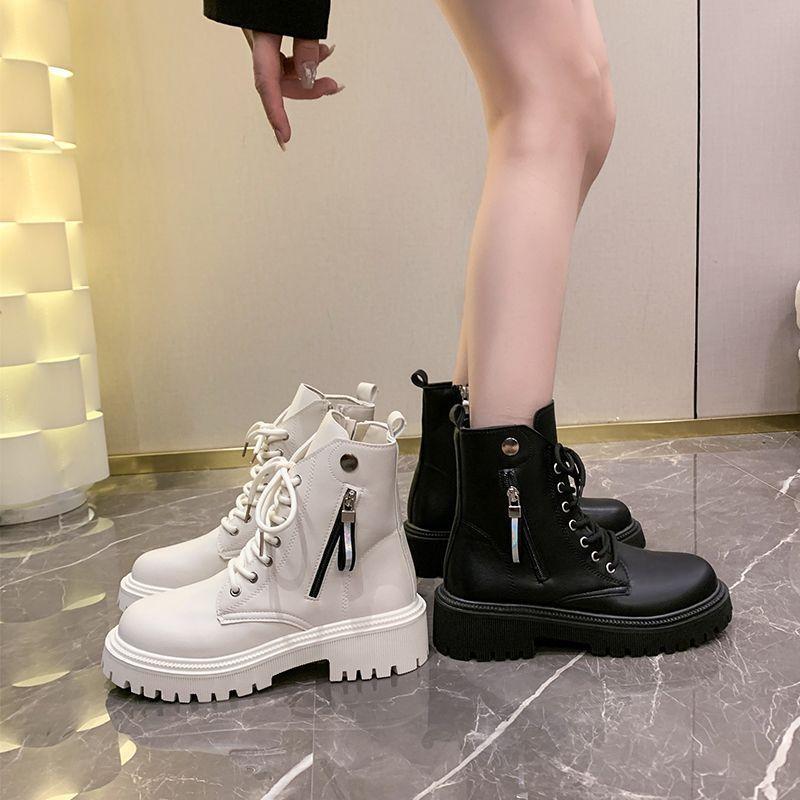 Fashion Thick-soled Single Boots Short Boots Children 2025 Autumn and Winter New Versatile Boots British Wind Locomotive Martin Boots Women