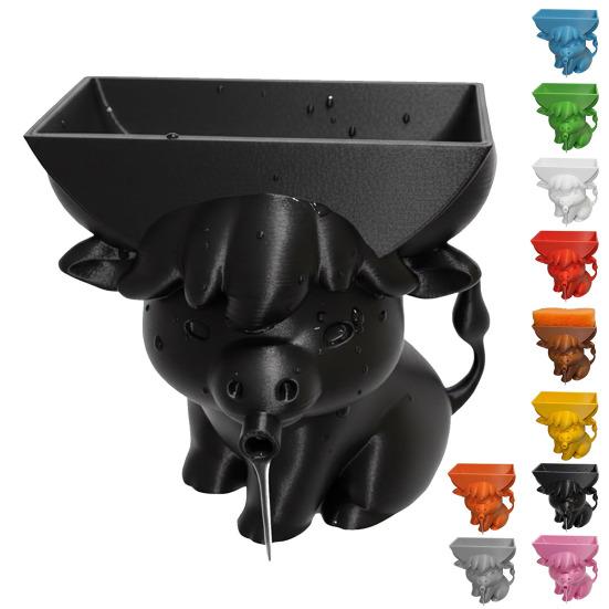 Highland Cow Sponge Holder 3D Printed with Built-In Drain Keeps Sponges Dry Cute Cow Design Fun Practical Kitchen Accessory Gift