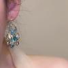 Silver Needle Rhinestone Geometric Glass Tassel Earrings - High-End Fashion Accessories for Women