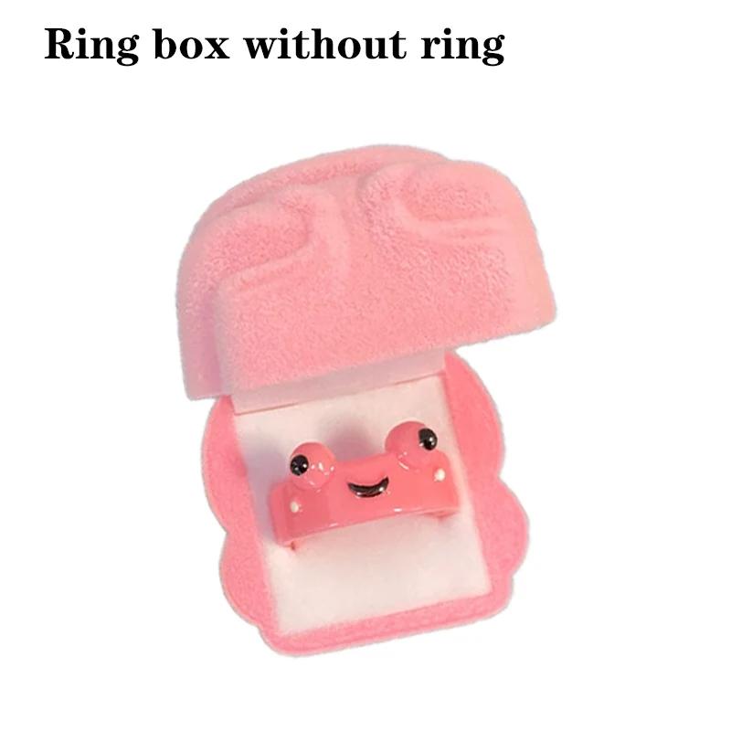 Cute Smile Frog Rings For Women Girls Funny Personality Wholesale Cartoon Animal Chicken Frog Ring Fashion Jewelry Gifts