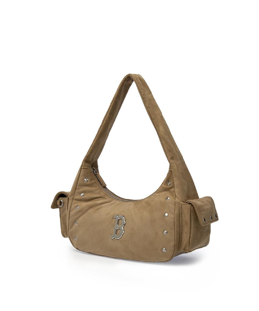 Mlb Vintage Street Studded Hobo Bag Bos (Mg.Beige)