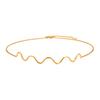 Jewelry Fashion Collar Exaggerated Earrings Stainless Steel Line Wave Necklace 18K Gold Ladies 1809
