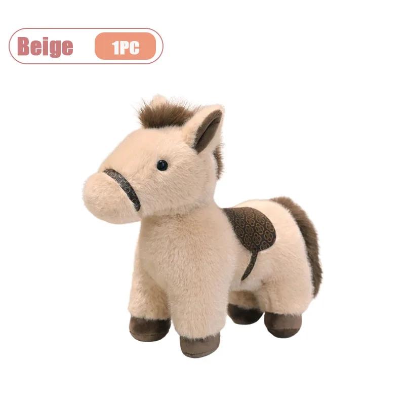 

1-4PCS Cute Realistic Plush Toy Pony Doll White Horse Pillow Horse Year Mascot Stuffed Animal Cuddly Toy Collectible Gift