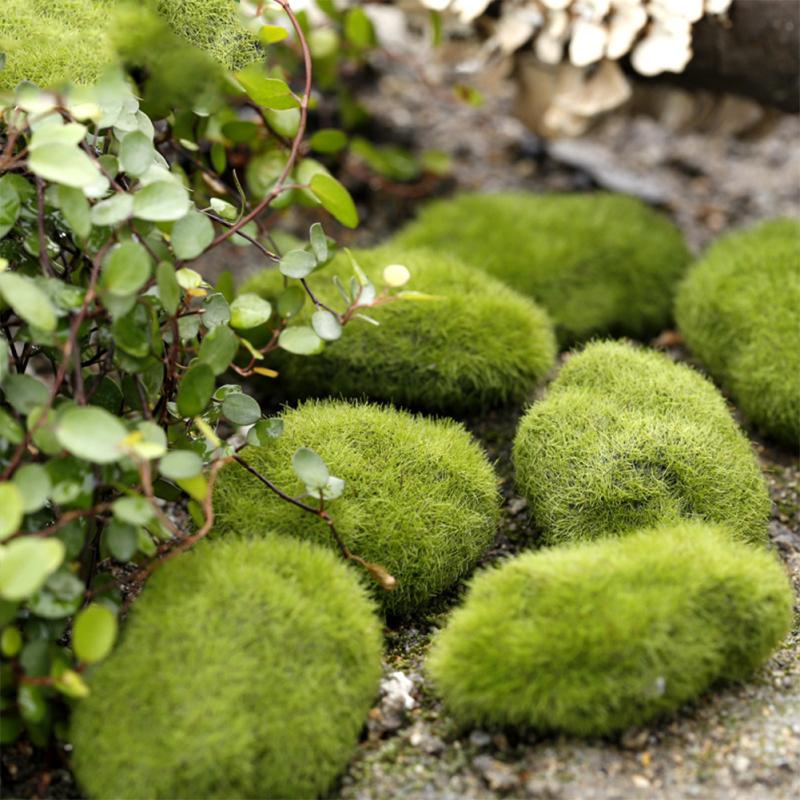 Miniature Moss Stone Artificial Moss Lawn Micro Landscape Ornament Garden Diy Decoration